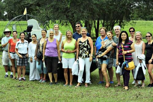 Airboat tour rides Florida alligators